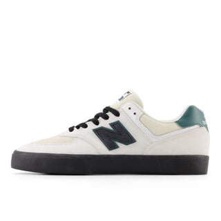 New Balance Numeric 574 Vulc Shoe in Sea Salt/Black, combining classic 574 design with vulcanized rubber for skateboarding.
