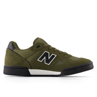 New Balance Numeric Tom Knox 600 Shoe in Olive/Black, inspired by '90s football shoes, with FuelCell foam.