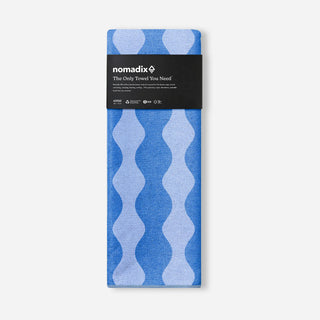 Nomadix Original Towel in Slack Tide Coastal Blue — ultra-absorbent, quick-drying, sand and funk resistant, made from 90% recycled polyester, 72.5" x 30"