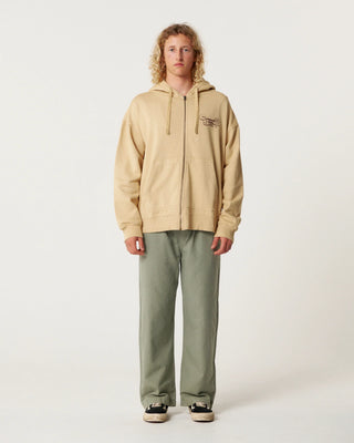 Critical Slide Outdoor Pant Dusty Green with cotton canvas build, straight-leg fit, contrast panels, and utility-inspired design.