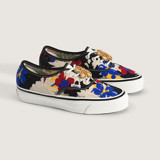 Vans LX Authentic 44 EK Needlework sneaker with floral embroidery, canvas upper, and low-top silhouette with lace details.