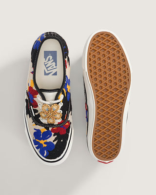Vans LX Authentic 44 EK Needlework sneaker with floral embroidery, canvas upper, and low-top silhouette with lace details.