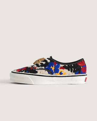 Vans LX Authentic 44 EK Needlework sneaker with floral embroidery, canvas upper, and low-top silhouette with lace details.