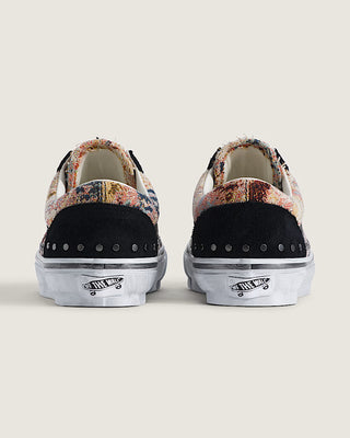 Vans Premium Old Skool 36 Floral Rivets in Black/Multi with floral print, metal rivets, Sola Foam ADC cushioning, and a signature waffle outsole
