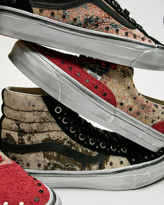 Vans Premium Old Skool 36 Floral Rivets in Black/Multi with floral print, metal rivets, Sola Foam ADC cushioning, and a signature waffle outsole