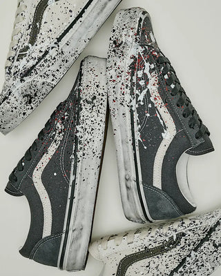 Vans LX Old Skool 36 Paint Splatter Shoes - Charcoal