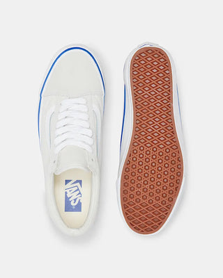 Vans LX Premium Old Skool shoes in Off White/White with suede upper and classic Sidestripe design.