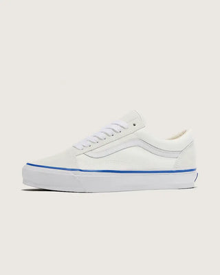 Vans LX Premium Old Skool shoes in Off White/White with suede upper and classic Sidestripe design.
