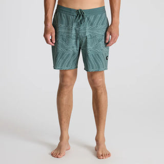 Roark Chiller 17" Boardshorts in Slate Green with drawstring waist and hybrid pockets.