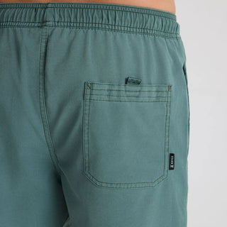 Roark Shorey Trunks in Sage Green with elastic waistband and water-resistant stretch fabric.