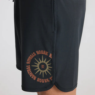 Roark Chiller 17" Boardshorts in Onyx with 4-way stretch fabric.