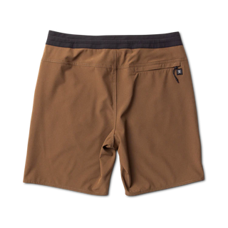 Roark Venture Boardshorts in Otter - standard fit boardshorts with 4-way stretch ripstop, water-repellent finish, and zip pockets