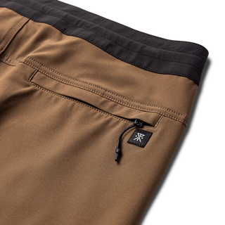 Roark Venture Boardshorts in Otter - standard fit boardshorts with 4-way stretch ripstop, water-repellent finish, and zip pockets