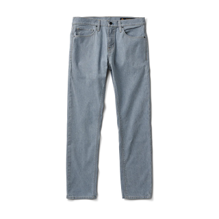Hwy 128 Straight Fit Denim Pants in Smokey Blue, Hempworx™ fabric, sustainable, comfortable fit, 32" inseam.