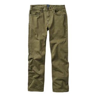 Roark Hwy 128 Straight Fit Jeans, Military 2, broken twill, comfortable rise, YKK zipper, durable poly/cotton pocketing.