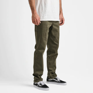 Roark Hwy 128 Straight Fit Jeans, Military 2, broken twill, comfortable rise, YKK zipper, durable poly/cotton pocketing.