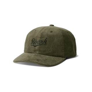 Roark Nomad Strapback Hat in Dark Military with curved visor and mesh sweatband