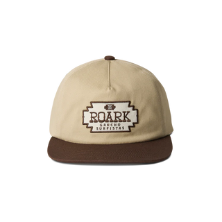 Roark Gaucho Venture Strapback Hat with classic five-panel unstructured design and adjustable strapback closure for a versatile fit.