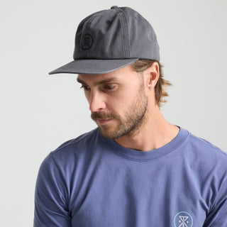 Made to Fade 6 Panel Hat in Washed Charcoal - unstructured 6-panel cap with vintage wash and adjustable strap