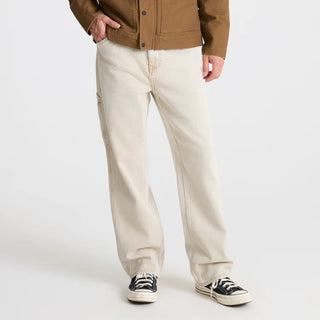 Roark HWY 1 Utility Denim in Fossil with workwear-inspired pockets.