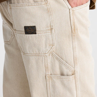 Roark HWY 1 Utility Denim in Fossil with workwear-inspired pockets.