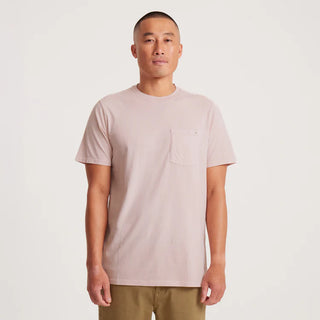 Roark Made to Fade Dusty Violet tee with front pocket and pigment-dyed cotton finish.