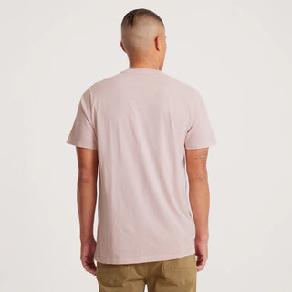 Roark Made to Fade Dusty Violet tee with front pocket and pigment-dyed cotton finish.