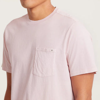 Roark Made to Fade Dusty Violet tee with front pocket and pigment-dyed cotton finish.