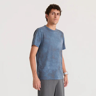 Roark Mathis Active Allover Short Sleeve Tee in Dark Slate — Drirelease® jersey with moisture-wicking, quick-dry performance, classic crewneck fit, interior hanger loop, and heat transfer label