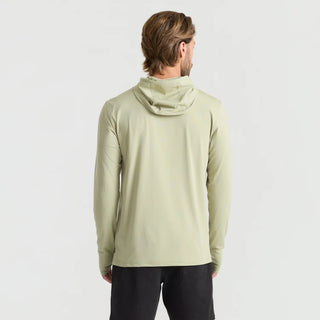 Roark Venture Long Sleeve UPF Hoodie in Sage — UPF 50+ GRS-certified recycled polyester hoodie with durable snag-resistant fabric and thumbholes for in and out of water coverage