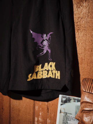 Black Sabbath Serrano 2.0 Shorts; recycled polyester, water-resistant, versatile; Drift House exclusive.