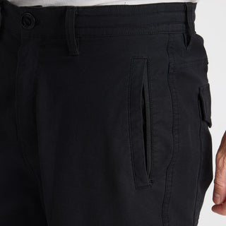 Roark Layover Pro Pants in Black with 4-way stretch and travel-focused features.