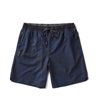 Roark Serrano 2.0 Men's Shorts in Navy featuring stretch fabric, multiple pockets, and zippered back pocket.