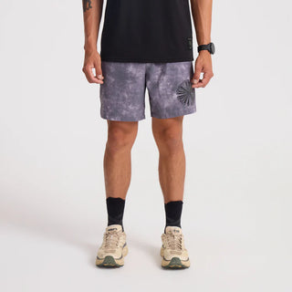 Roark Serrano 7" Active Stretch Shorts in Shark, recycled polyester with DWR finish and multiple pockets.