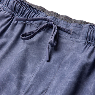 Roark Serrano 7 inch Active Stretch Shorts in Neptune, athletic fit lightweight REPREVE recycled polyester shorts with DWR water-resistant finish, side zip pocket, dual slash pockets, and rear YKK zip pocket
