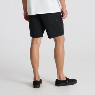 Roark Layover Pro Shorts in Black with stretch fabric and hybrid waistband
