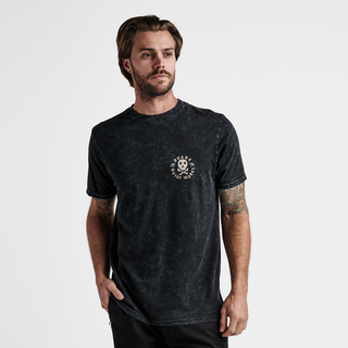 Roark Guideworks Skull Tee with custom mineral wash, 100% cotton, premium fit, celebrating adventure and guidance.