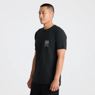 Roark Palma Chilena Tee in Black with “Open Roads Open Minds” back graphic.