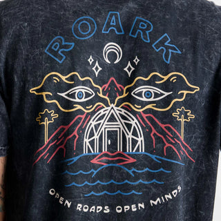 Roark Open Roads Premium Tee made from soft 100% cotton, inspired by travel and exploration.
