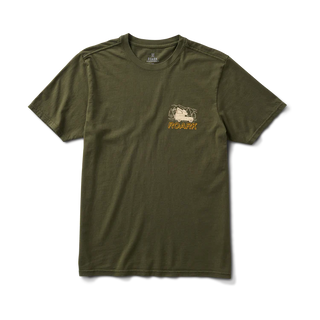 Roark Camper premium t-shirt in military green cotton.