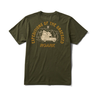 Roark Camper premium t-shirt in military green cotton.