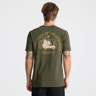 Roark Camper premium t-shirt in military green cotton.