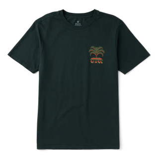 Roark Moto Palm Premium Tee in Washed Black - premium fit tee with 100% cotton and garment-dyed finish