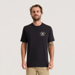 Roark Fear The Sea Premium Tee in Black — 100% pigment-dyed ringspun combed cotton, premium fit, 20 singles