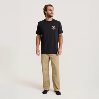Roark Fear The Sea Premium Tee in Black — 100% pigment-dyed ringspun combed cotton, premium fit, 20 singles