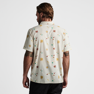 Roark Bless Up shirt with Tactel nylon, lightweight, quick-dry, moisture-wicking, and mechanical stretch, perfect for any climate.