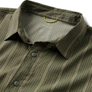 Roark Bless Up breathable stretch shirt with military stripe pattern.