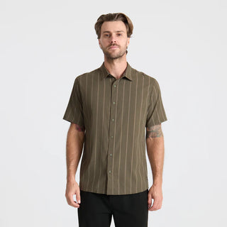 Roark Bless Up breathable stretch shirt with military stripe pattern.