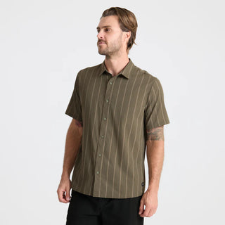 Roark Bless Up breathable stretch shirt with military stripe pattern.