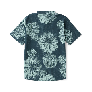 Roark Bless Up Breathable Stretch Shirt in Navy Pukpulko - classic short sleeve shirt with perforated construction, mechanical stretch, and moisture wicking